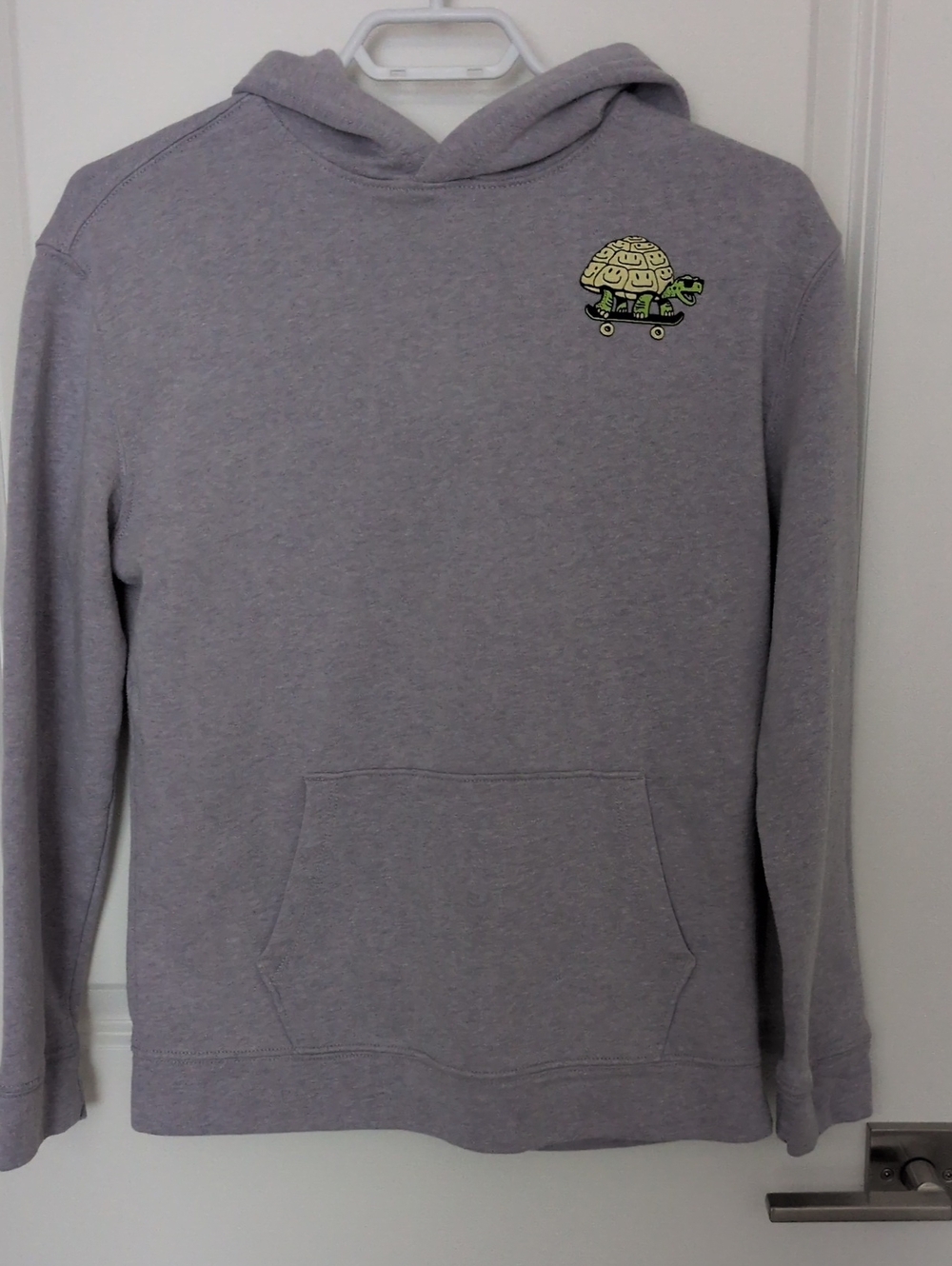 Old Navy Kid's Pale Purple Hoodie with Turtle Skate Graphic